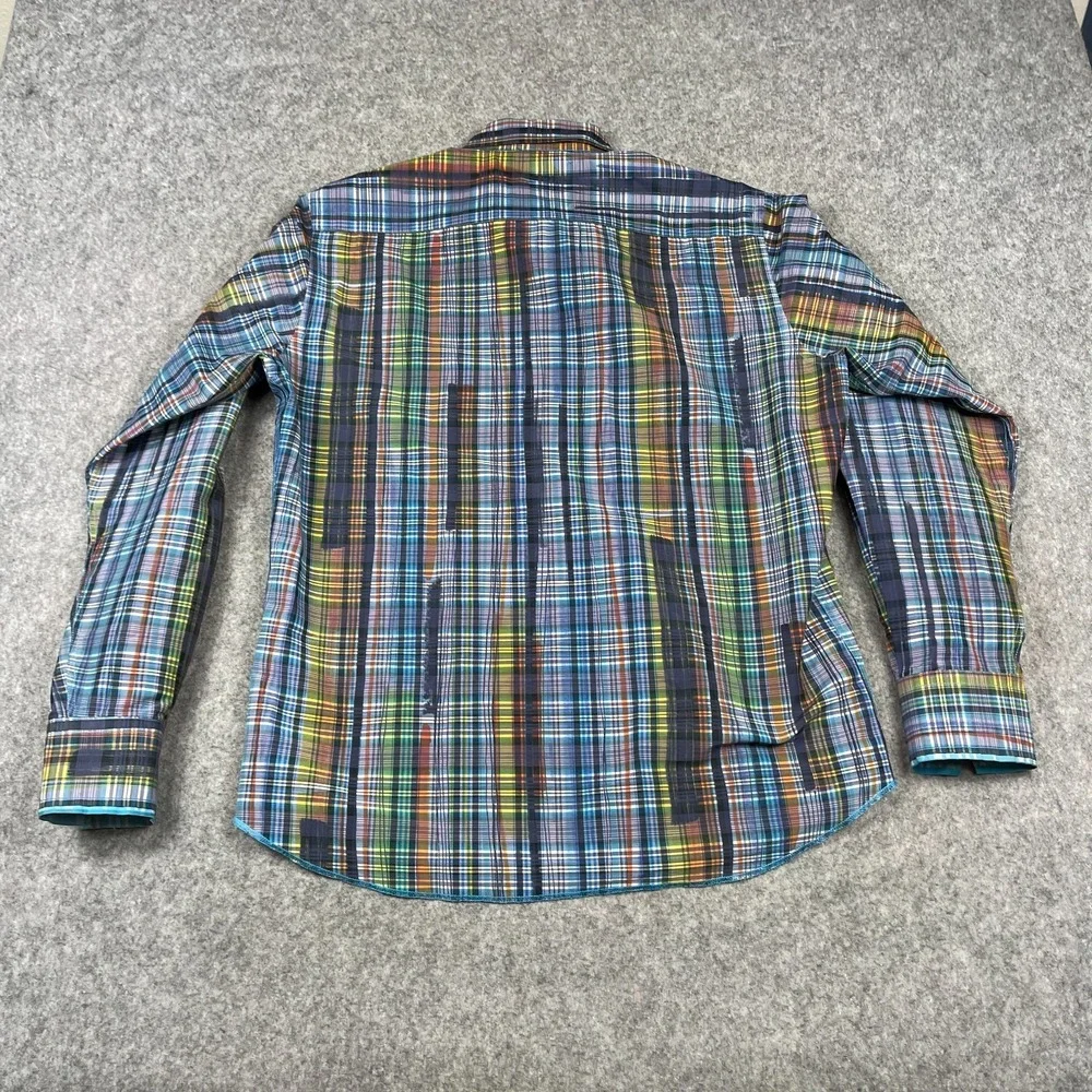 Georg Roth Los Angeles Mens Large‎ Multicolor Stripe Abstract Artwear Modern